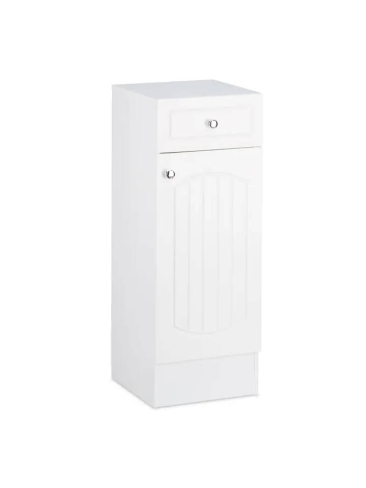 relaxdays Badmöbel<Badschrank in Weiß - (B)30,5 x (H)80 x (T)30,5 cm