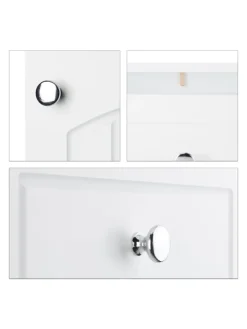 relaxdays Badmöbel<Badschrank in Weiß - (B)30,5 x (H)80 x (T)30,5 cm