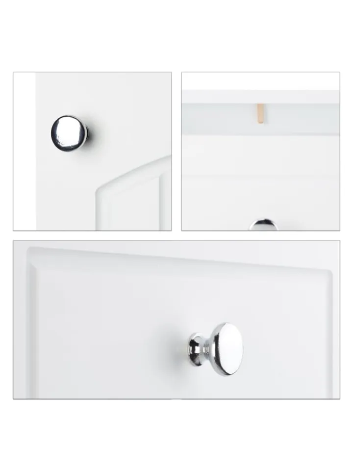 relaxdays Badmöbel<Badschrank in Weiß - (B)30,5 x (H)80 x (T)30,5 cm