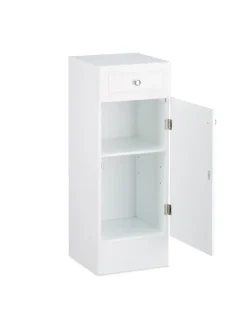 relaxdays Badmöbel<Badschrank in Weiß - (B)30,5 x (H)80 x (T)30,5 cm