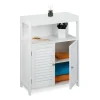 relaxdays Badmöbel<Badschrank in Weiß - (B)60 x (H)80 x (T)29 cm