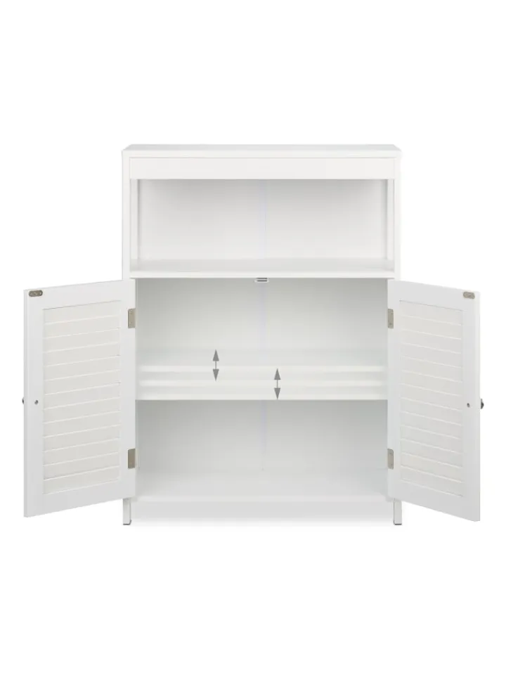 relaxdays Badmöbel<Badschrank in Weiß - (B)60 x (H)80 x (T)29 cm