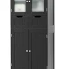 COSTWAY Badmöbel<Badschrank mit 2 Schubladen in Schwarz