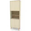 Phoenix Group AG Badmöbel<Badschrank MORENA mit 4 Türen und 2 offenen Fächern, Cashmere/Eiche