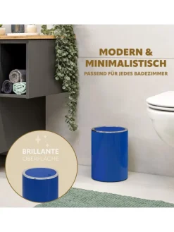 bremermann Mülleimer<Bad-Serie SAVONA Kosmetikeimer blau