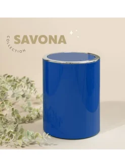 bremermann Mülleimer<Bad-Serie SAVONA Kosmetikeimer blau