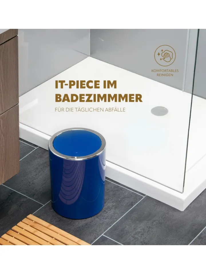 bremermann Mülleimer<Bad-Serie SAVONA Kosmetikeimer blau