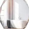 COSTWAY Spiegel<Badspiegel 76x76x5cm in Silber