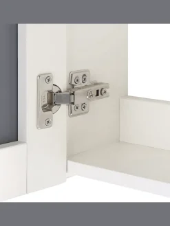 Beliani Badmöbel<Bad-Spiegelschrank JARAMILLO in Weiß/Silber - (W) 60 x (H) 60 x (L) 12 cm