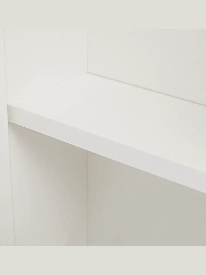 Beliani Badezimmermöbel<Bad-Spiegelschrank NAVARRA in Weiß/Silber - (W) 80 x (H) 70 x (L) 14 cm