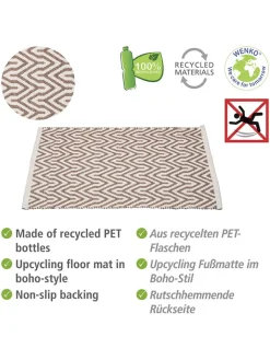 Wenko Badtextilien<Badteppich "Altai" in Hellbraun - (L)50 x (B)80 cm