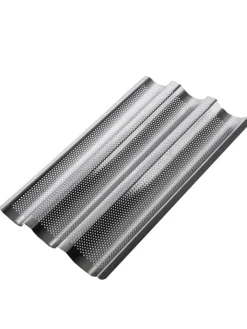 GAUMENKICK Grillen<Baguetteblech aus Edelstahl in silber - 38cm