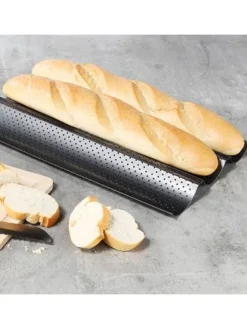GAUMENKICK Grillen<Baguetteblech aus Edelstahl in silber - 38cm
