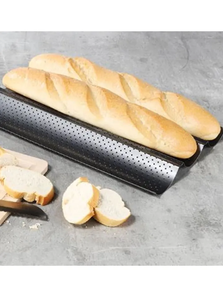 GAUMENKICK Grillen<Baguetteblech aus Edelstahl in silber - 38cm