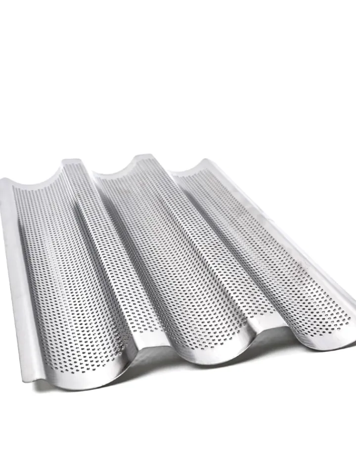 GAUMENKICK Grillen<Baguetteblech aus Edelstahl in silber - 38cm