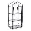 relaxdays Pflanzen & Zubehör<Balkongewächshaus in Schwarz/ Transparent - (B)59 x (H)126 x (T)37 cm