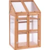 Beliani Pflanzen & Zubehör<Balkongewächshaus VOLVERA in Braun/Transparent - (W) 67 x (H) 114 x (L) 49 cm