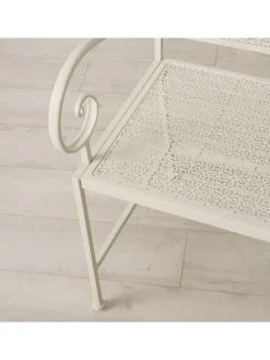 Boltze Sitzmöbel<Bank "Marisa" in Weiß - (H)90,7 cm