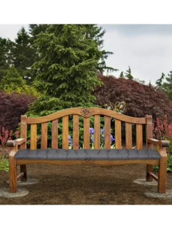 relaxdays Gartenmöbel<Bankauflage in Grau - (B)180 x (H)7 x (T)50 cm