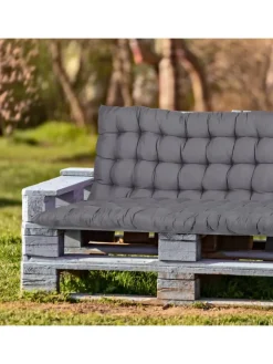 relaxdays Gartenmöbel<Bankauflage in Grau - (B)180 x (H)7 x (T)50 cm