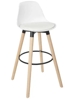 Ethnical Life Sitzmöbel<Barhocker in Weiß - (B)37 x (H)91 x (T)41 cm