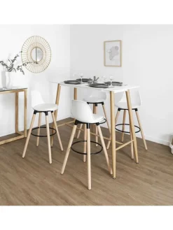 Ethnical Life Sitzmöbel<Barhocker in Weiß - (B)37 x (H)91 x (T)41 cm