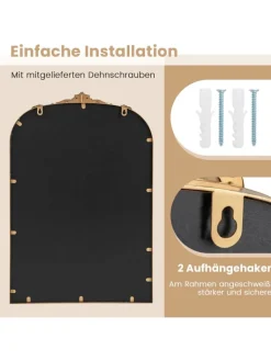 COSTWAY Spiegel<Barock Spiegel 61 x 90 cm in Gold