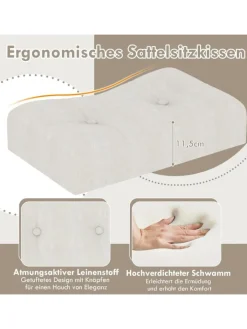 COSTWAY Möbel-Sets<Bartisch Set Massivholz mit 3er Set Barhocker in Beige