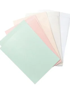 folia PAPER Kreativbedarf & Do-It-Yourself<Bastelset "Doppelkarten Perlmutt" in Türkis/ Rosa/ Creme