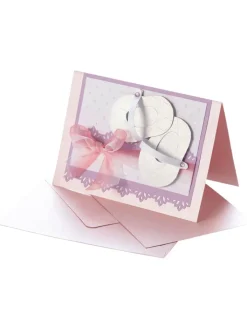 folia PAPER Kreativbedarf & Do-It-Yourself<Bastelset "Doppelkarten Perlmutt" in Türkis/ Rosa/ Creme