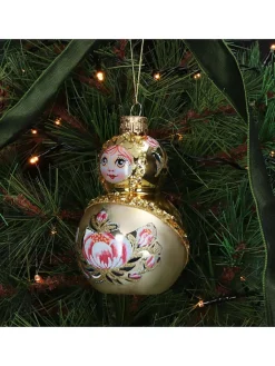 Kersten Weihnachtsschmuck<Baumschmuck "Babushka" in Creme - (B)7 x (H)11 cm