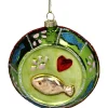 Kersten Weihnachtsschmuck<Baumschmuck "Cat Bowl" in Grün - (H)10 cm
