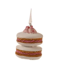 MARELIDA Weihnachtsschmuck<Baumschmuck Macaron Keks Anhänger in weiß