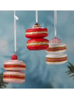 MARELIDA Weihnachtsschmuck<Baumschmuck Macaron Keks Anhänger in weiß