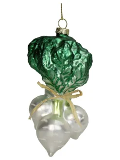 Kersten Weihnachtsschmuck<Baumschmuck "Raddish" in Grün/ Weiß - (H)12 cm