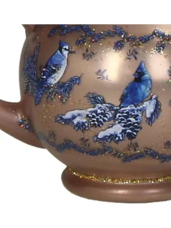 Kersten Weihnachtsschmuck<Baumschmuck "Teapot Glass" in Rosa - (H)11,4 cm