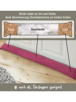 REDBEST Tür- & Zugluftstopper<Baumwolle Zugluftstopper Seattle in beere