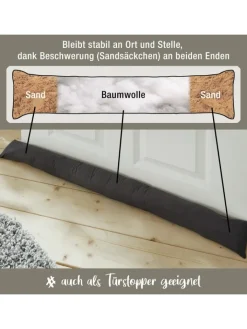 REDBEST Tür- & Zugluftstopper<Baumwolle Zugluftstopper Seattle in anthrazit