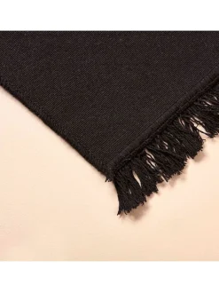 BELLA MAISON Teppiche & Fußmatten<Baumwoll-Teppich "Home" in Schwarz