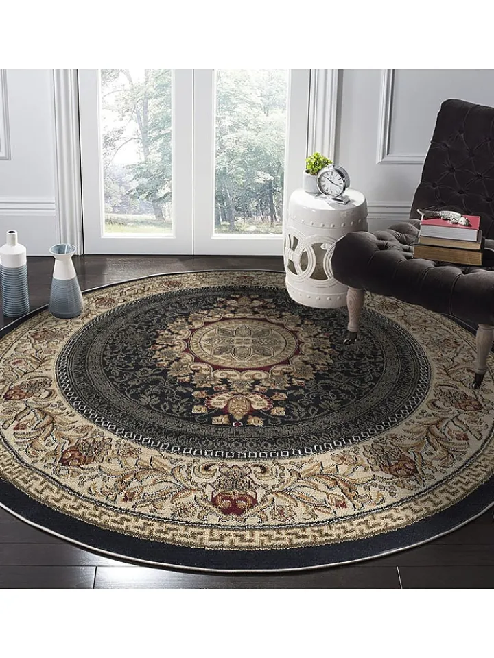 Conceptum Hypnose Teppiche & Fußmatten<Baumwoll-Teppich ''Woopamuk523'' in Beige/ Schwarz