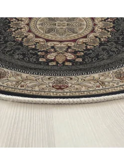 Conceptum Hypnose Teppiche & Fußmatten<Baumwoll-Teppich ''Woopamuk523'' in Beige/ Schwarz