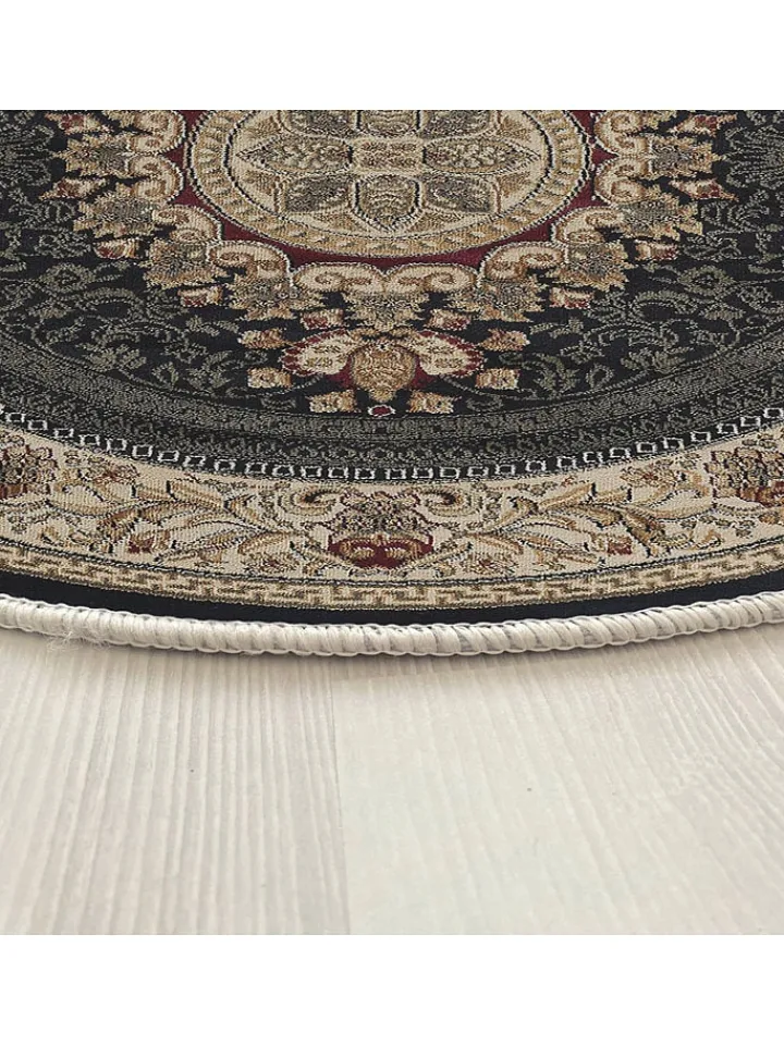 Conceptum Hypnose Teppiche & Fußmatten<Baumwoll-Teppich ''Woopamuk523'' in Beige/ Schwarz