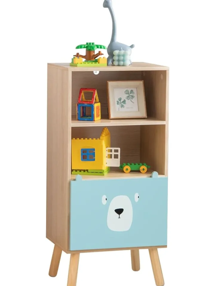 COSTWAY Kindermöbel<Bücherregal 3 Ebenen in Gelb