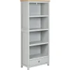 Beliani Regale & Schränke<Bücherregal CLIO in Grau/Silber/Braun - (W) 72 x (H) 180 x (L) 35 cm