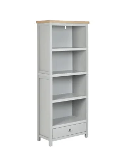 Beliani Regale & Schränke<Bücherregal CLIO in Grau/Silber/Braun - (W) 72 x (H) 180 x (L) 35 cm