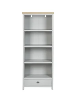 Beliani Regale & Schränke<Bücherregal CLIO in Grau/Silber/Braun - (W) 72 x (H) 180 x (L) 35 cm