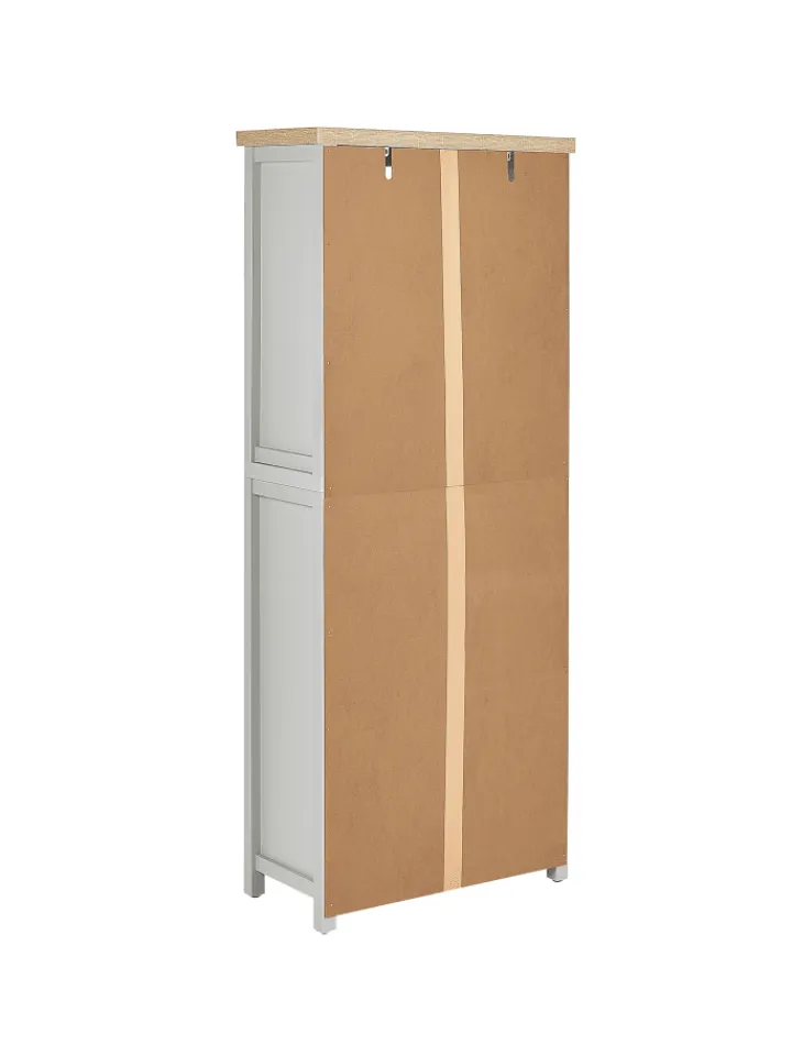 Beliani Regale & Schränke<Bücherregal CLIO in Grau/Silber/Braun - (W) 72 x (H) 180 x (L) 35 cm
