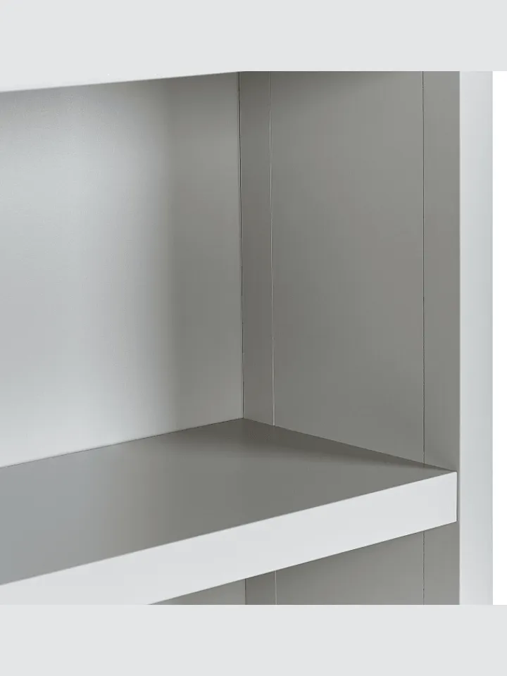 Beliani Regale & Schränke<Bücherregal CLIO in Grau/Silber/Braun - (W) 72 x (H) 180 x (L) 35 cm