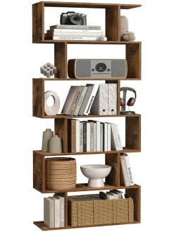 Songmics Regale & Schränke<Bücherregal in Braun - (B)70 x (H)191,6 x (T)24 cm