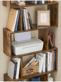 Songmics Regale & Schränke<Bücherregal in Braun - (B)70 x (H)191,6 x (T)24 cm